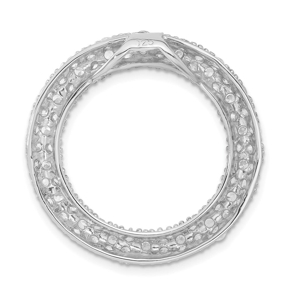 Sterlingsilber Zirkonia Kreis Kette Anhänger