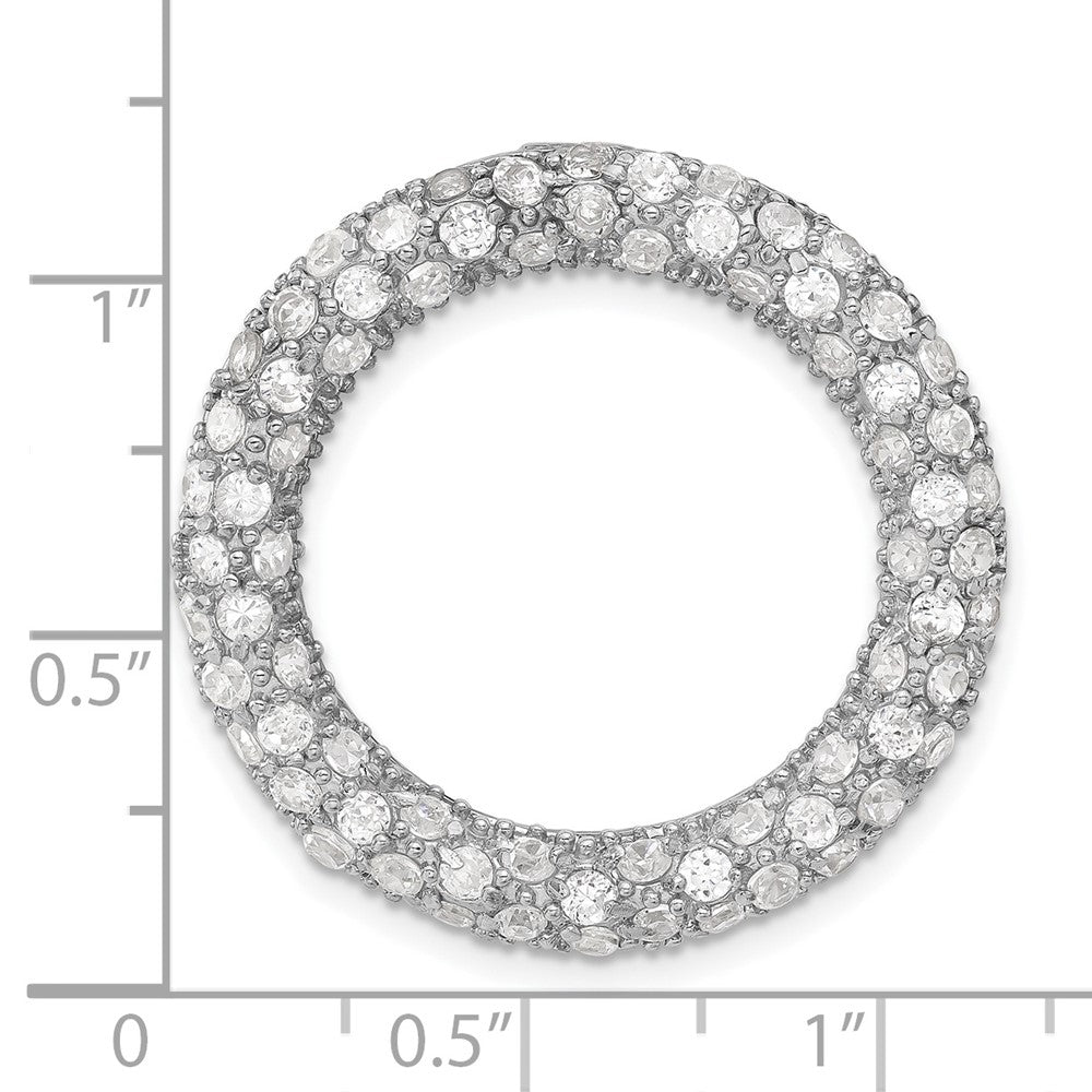 Sterlingsilber Zirkonia Kreis Kette Anhänger