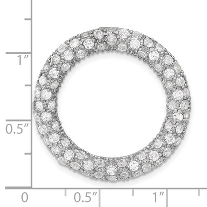 Sterlingsilber Zirkonia Kreis Kette Anhänger