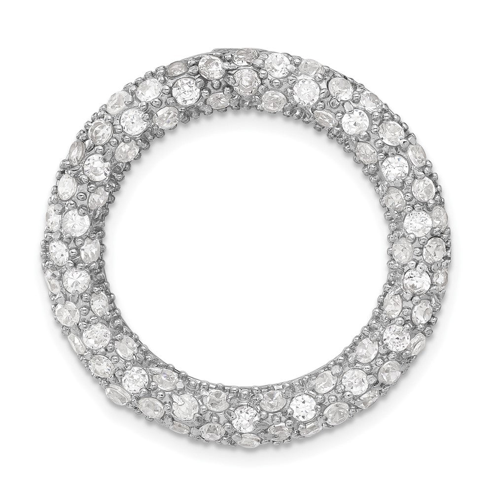 Sterlingsilber Zirkonia Kreis Kette Anhänger