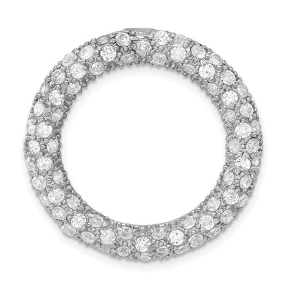 Sterlingsilber Zirkonia Kreis Kette Anhänger