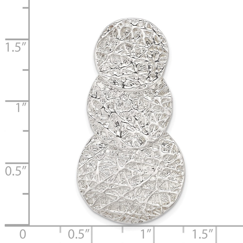 Sterlingsilber Strukturiert Kreise Anhänger