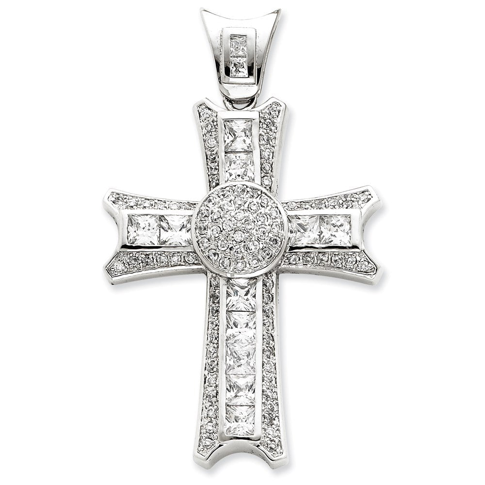 Sterlingsilber Zirkonia Kreuz Anhänger