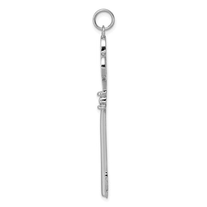 Sterlingsilber Rhodiniert Key Anhänger