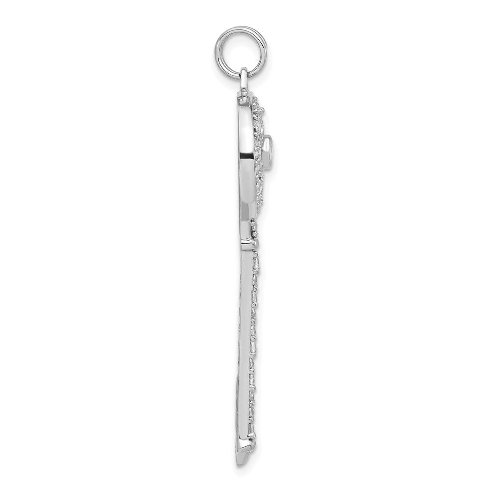 Sterlingsilber und Zirkonia Key Anhänger