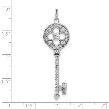 Sterlingsilber und Zirkonia Key Anhänger
