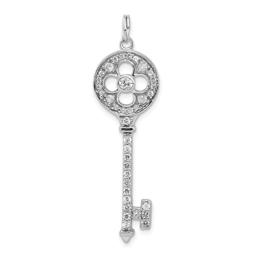 Sterlingsilber und Zirkonia Key Anhänger