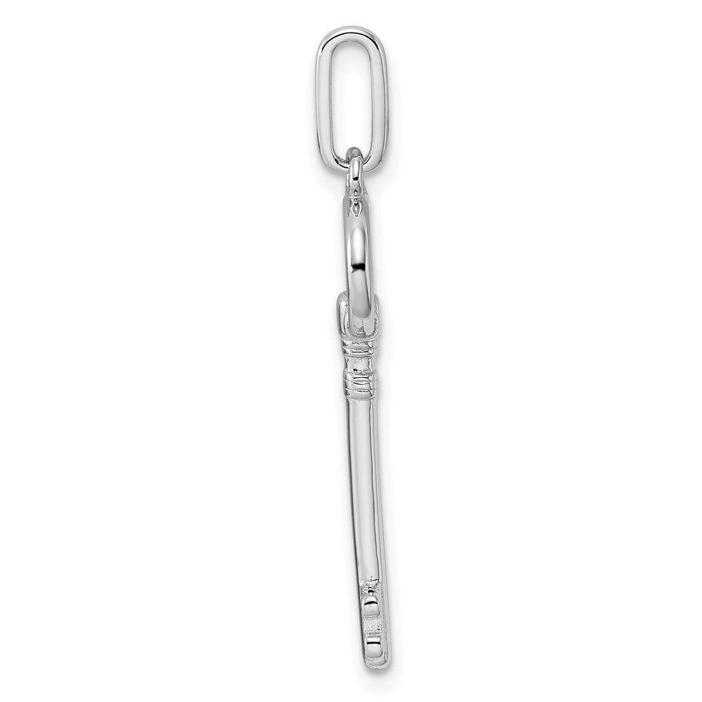 Sterlingsilber Rhodiniert Key Anhänger