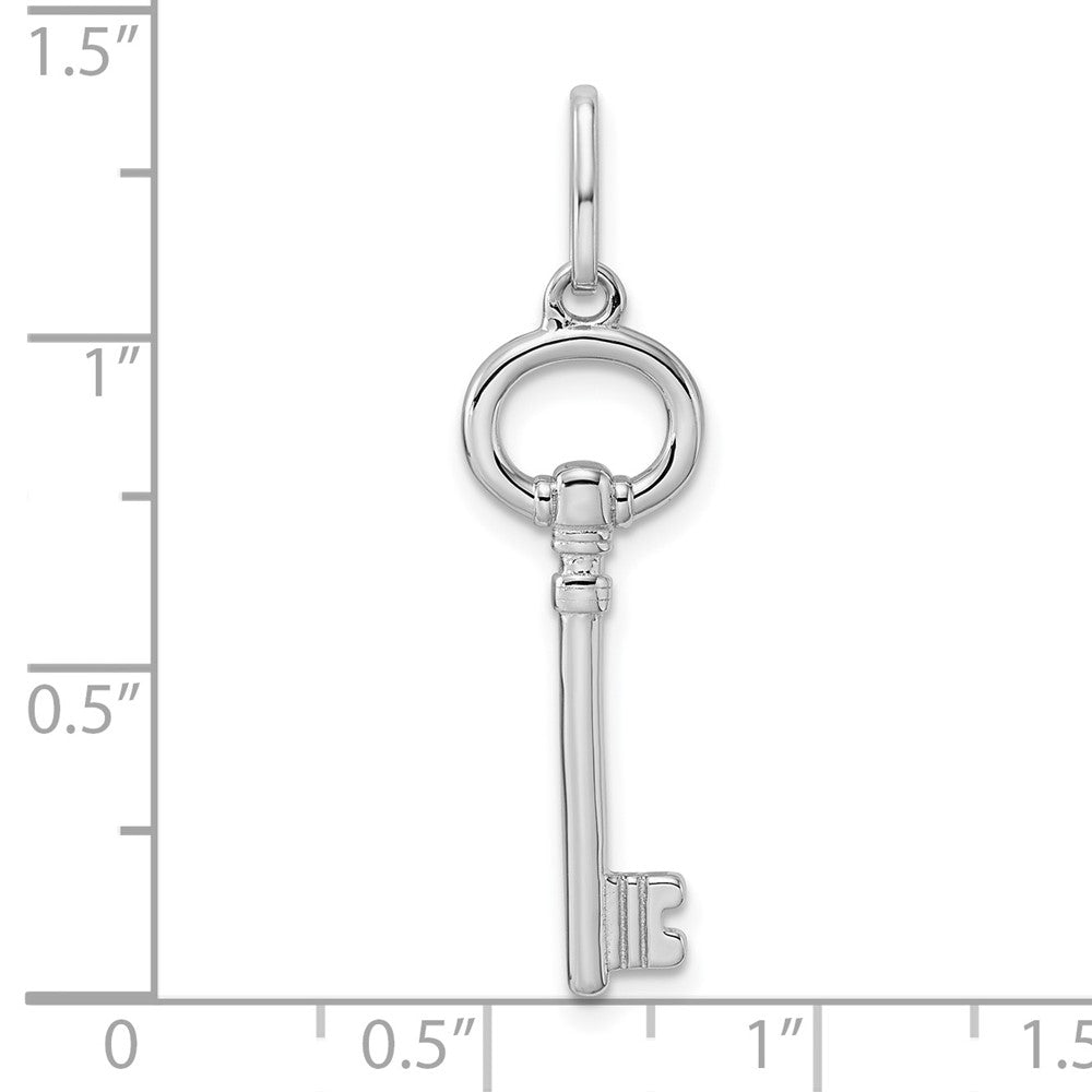 Sterlingsilber Rhodiniert Key Anhänger