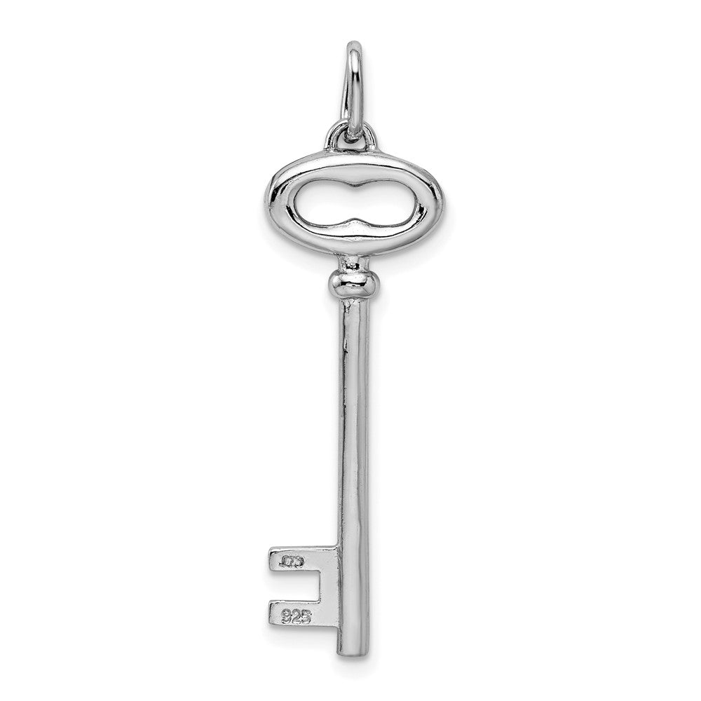 Sterlingsilber Rhodiniert Key Anhänger