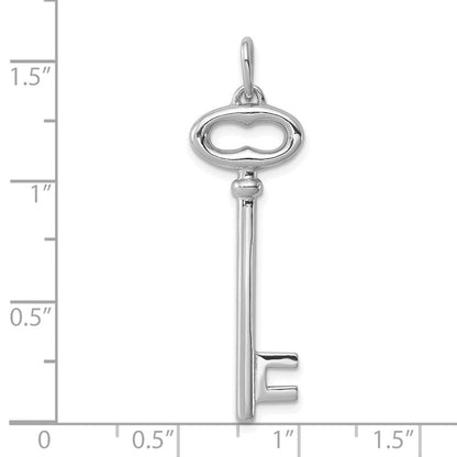 Sterlingsilber Rhodiniert Key Anhänger
