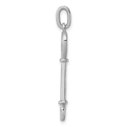 Sterlingsilber Rhodiniert Key Anhänger