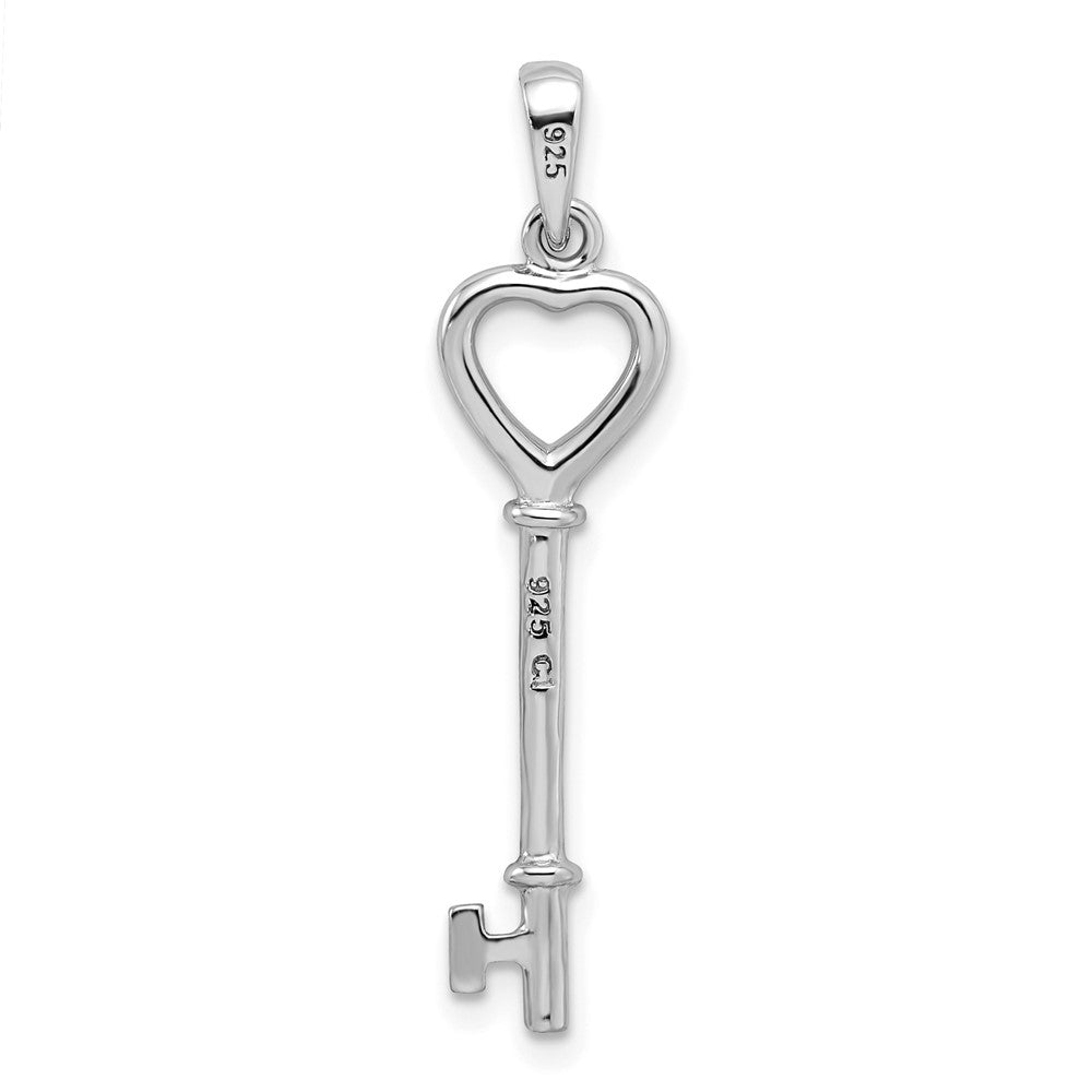 Sterlingsilber Rhodiniert Key Anhänger