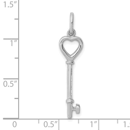 Sterlingsilber Rhodiniert Key Anhänger