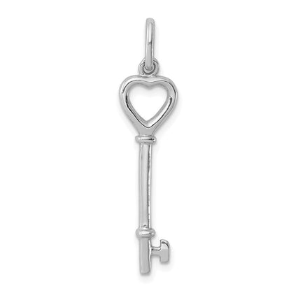 Sterlingsilber Rhodiniert Key Anhänger