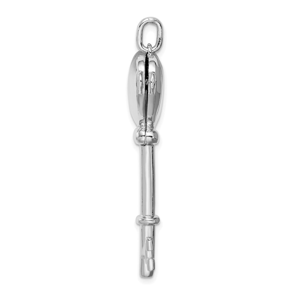 Sterlingsilber Rhodiniert Medaillon Key Anhänger