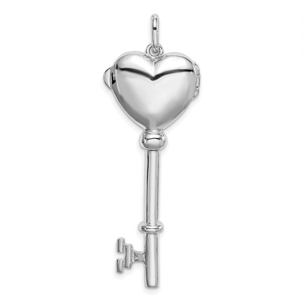 Sterlingsilber Rhodiniert Medaillon Key Anhänger