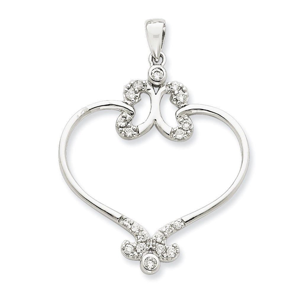 Sterlingsilber Fantasie Herzen Zirkonia Anhänger
