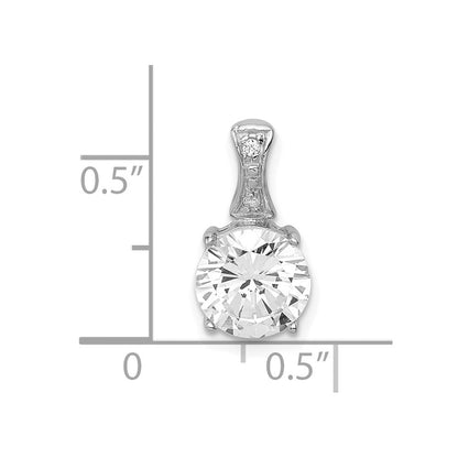 Sterlingsilber Rhodiniert Zirkonia Anhänger