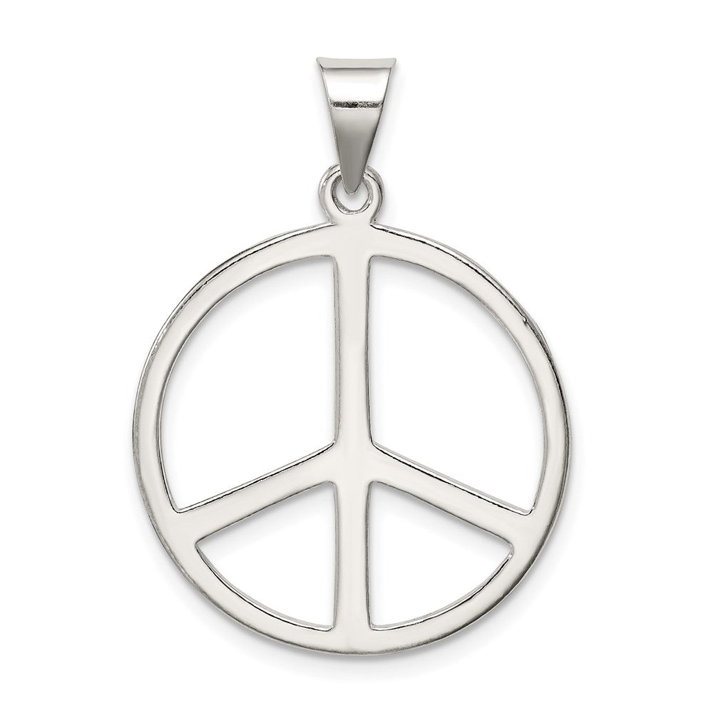 Sterlingsilber Diamantiert Frieden Symbol Anhänger