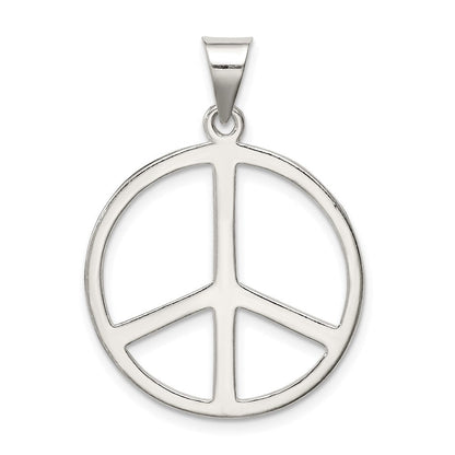 Sterlingsilber Diamantiert Frieden Symbol Anhänger