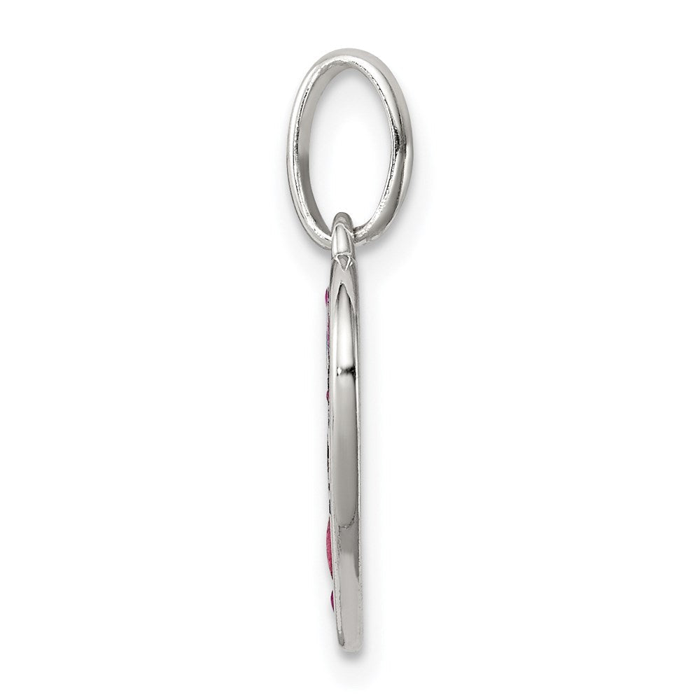 Sterlingsilber Emaille Herz Frieden Charm