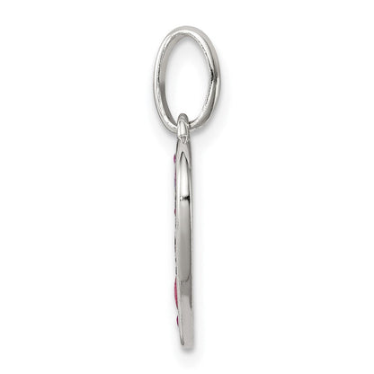 Sterlingsilber Emaille Herz Frieden Charm