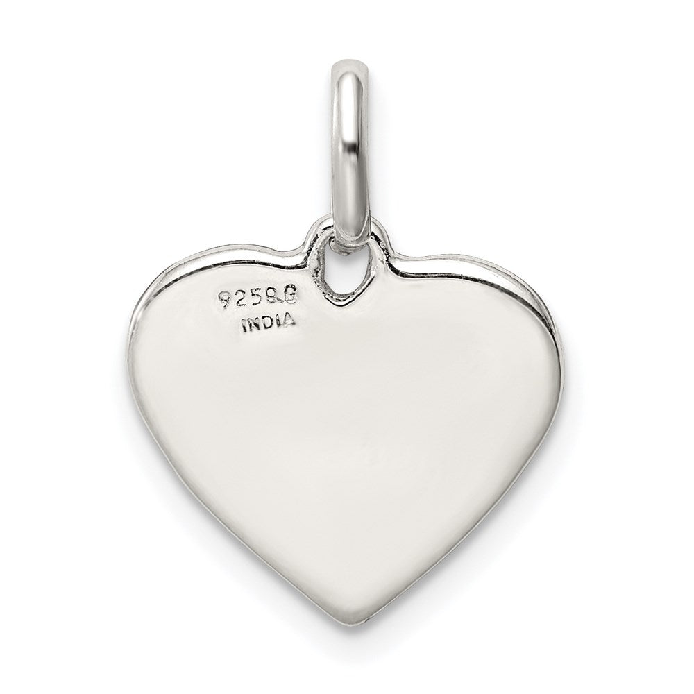 Sterlingsilber Emaille Herz Frieden Charm
