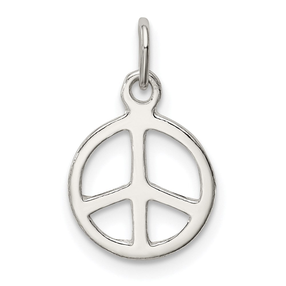 Sterlingsilber Diamantiert Frieden Zeichen Symbol Charm