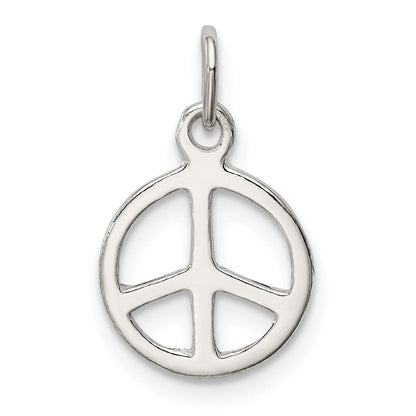 Sterlingsilber Diamantiert Frieden Zeichen Symbol Charm