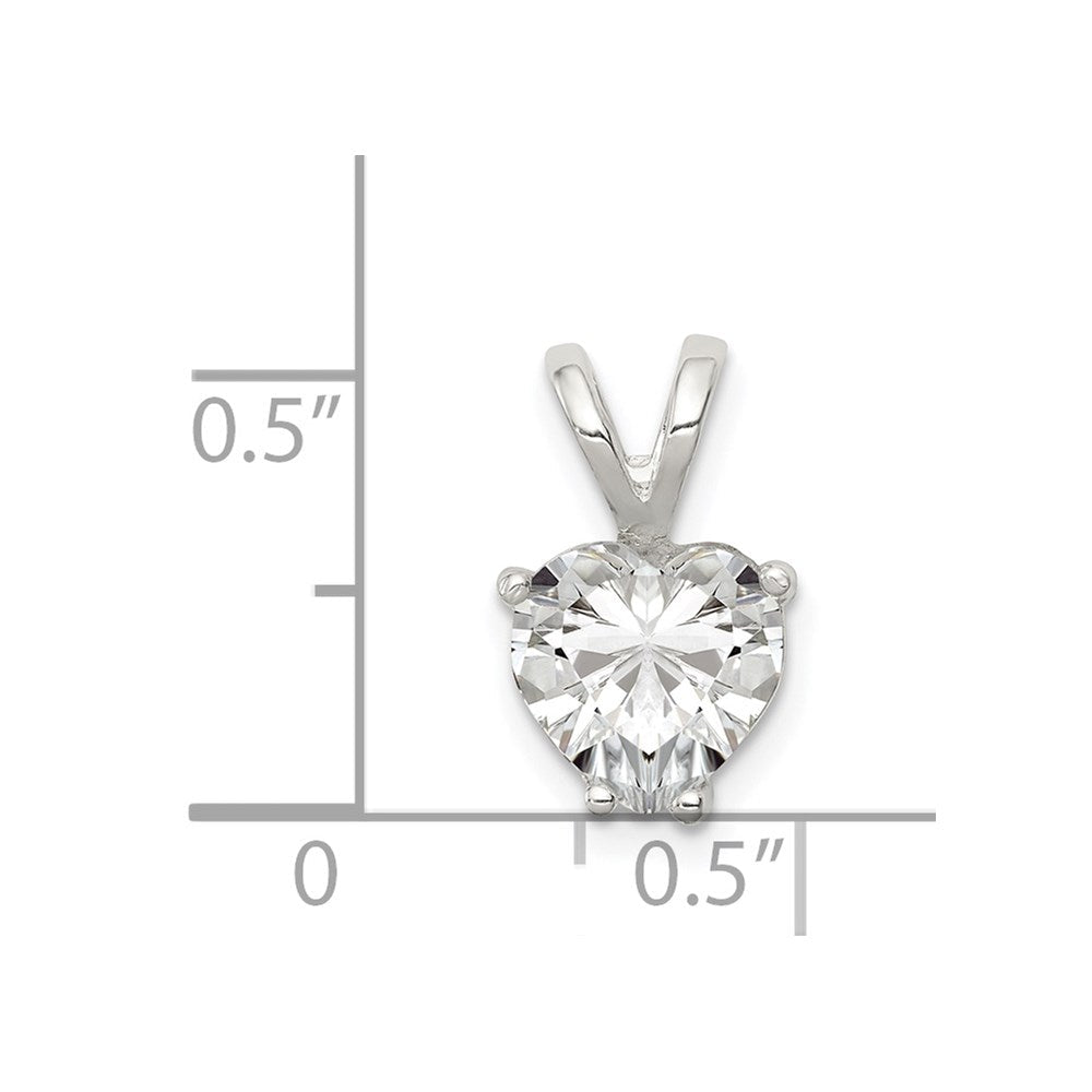 Sterlingsilber Herz Zirkonia Anhänger