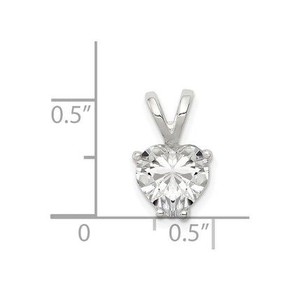 Sterlingsilber Herz Zirkonia Anhänger