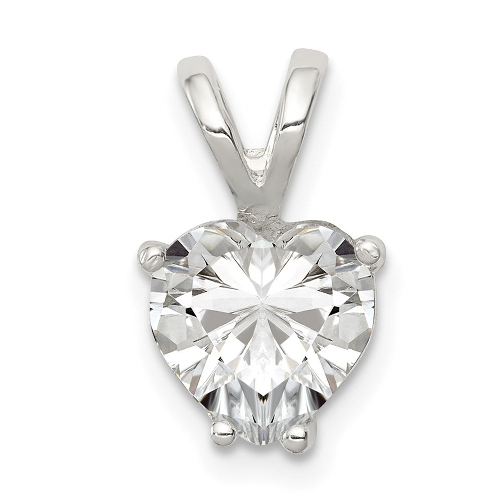 Sterlingsilber Herz Zirkonia Anhänger