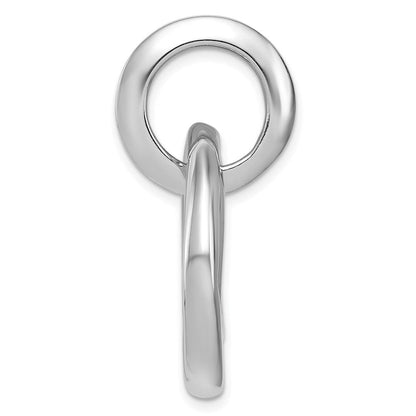 Anhänger aus rhodiniertem Sterlingsilber mit Diamant-Akzenten in mehrfacher Kreisform