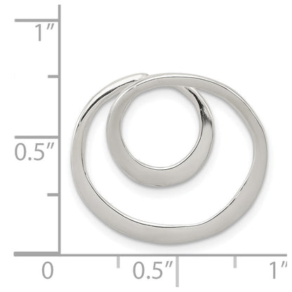 Sterlingsilber Poliert Kreis Kette Anhänger