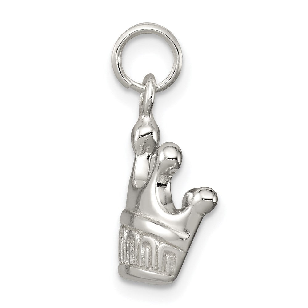 Sterlingsilber Poliert Krone Charm