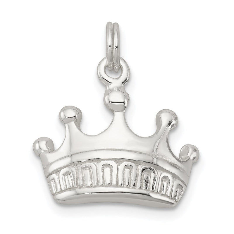 Sterlingsilber Poliert Krone Charm