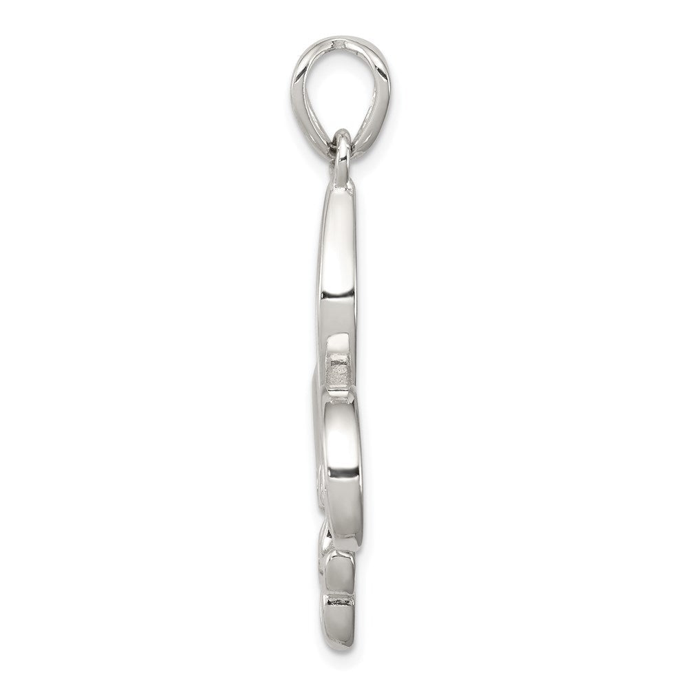 Sterlingsilber Ausgeschnitten Fleur De Lis Anhänger