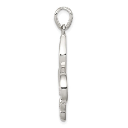 Sterlingsilber Ausgeschnitten Fleur De Lis Anhänger