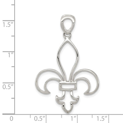 Sterlingsilber Ausgeschnitten Fleur De Lis Anhänger