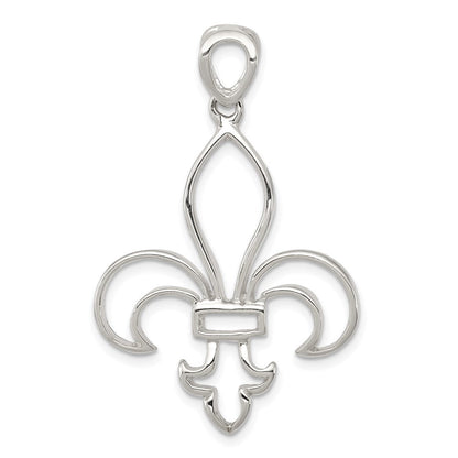 Sterlingsilber Ausgeschnitten Fleur De Lis Anhänger