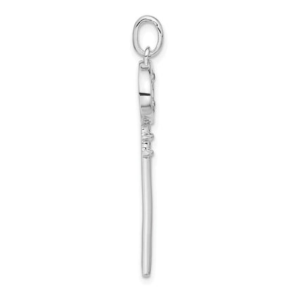 Sterlingsilber Zirkonia Key Anhänger