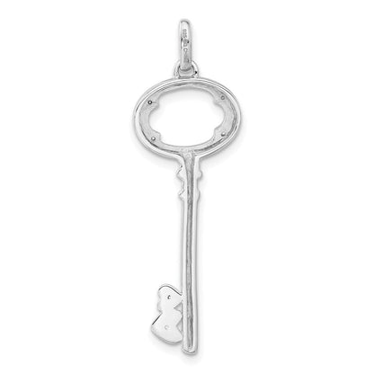 Sterlingsilber Zirkonia Key Anhänger