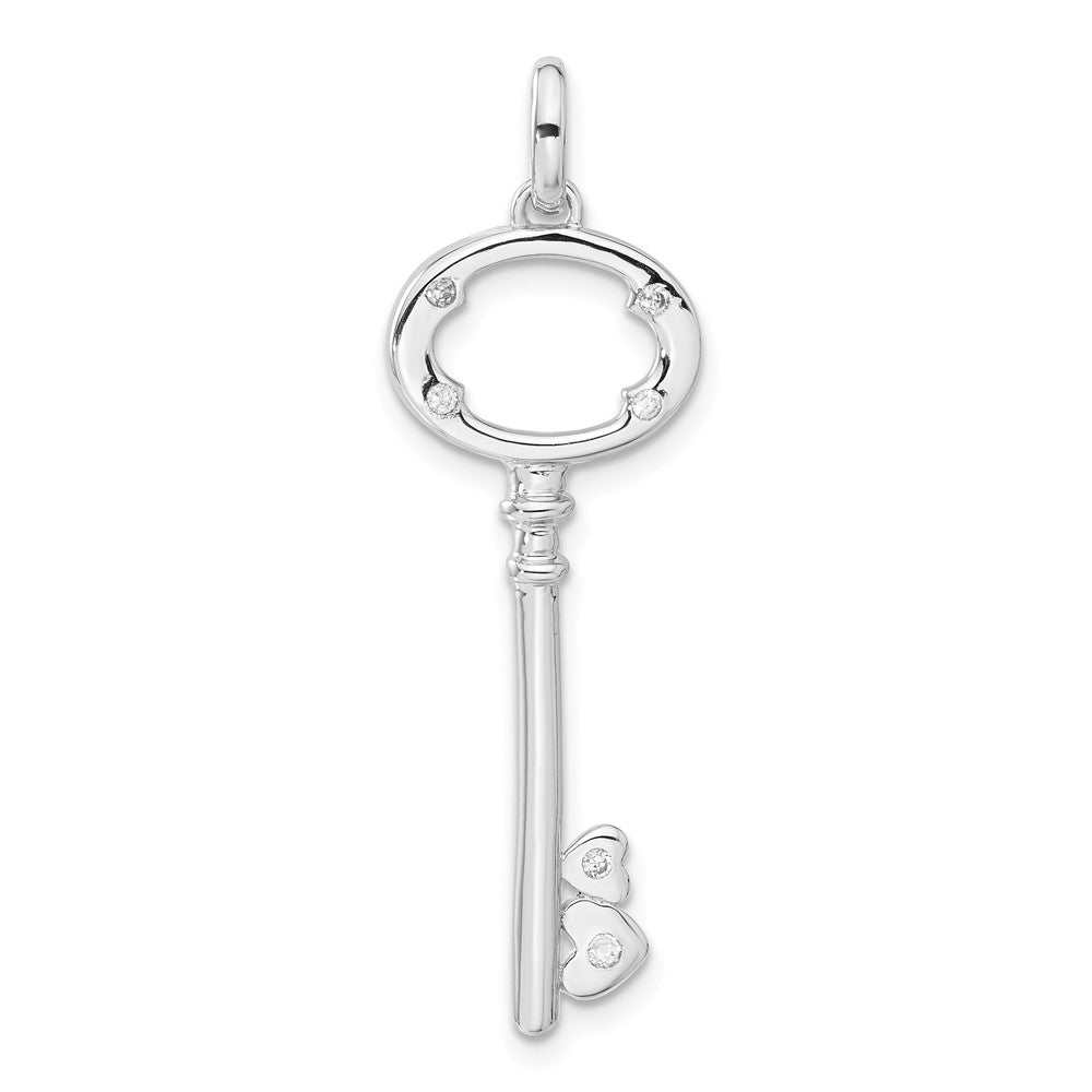 Sterlingsilber Zirkonia Key Anhänger