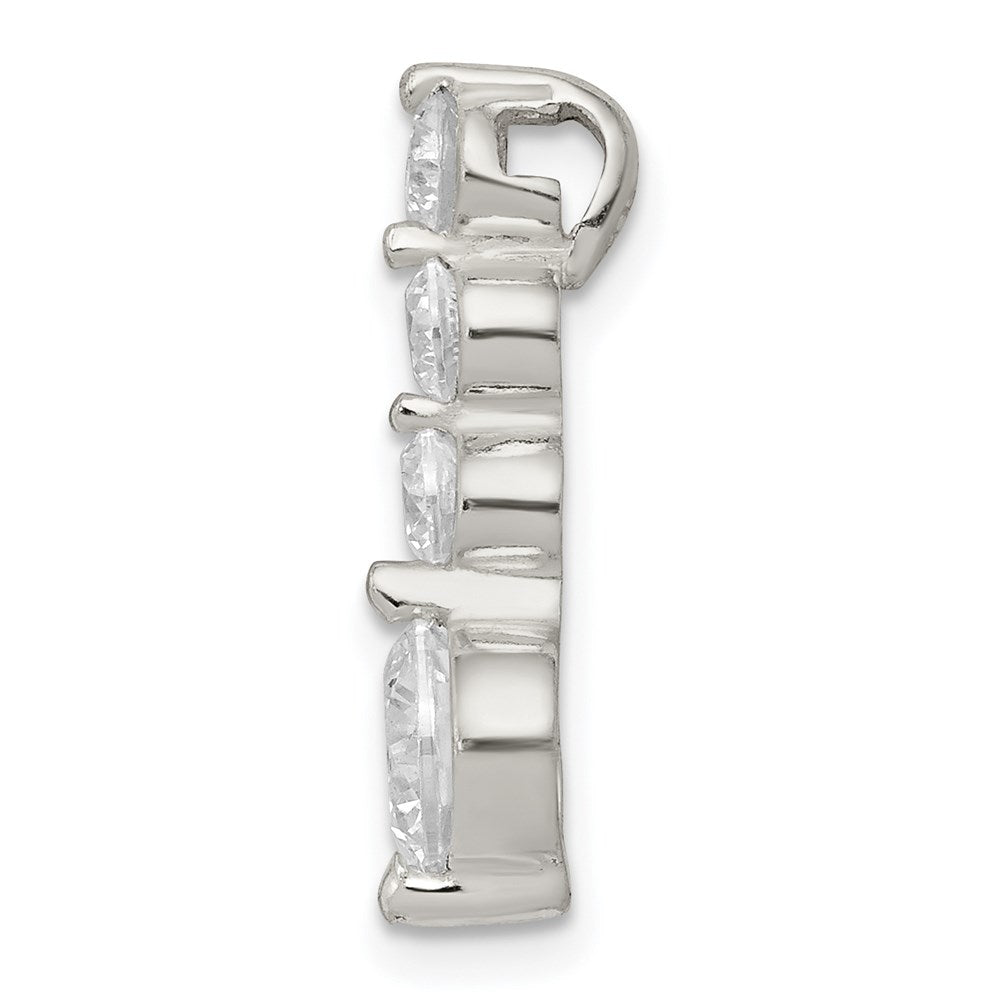 Sterlingsilber Poliert Zirkonia Anhänger