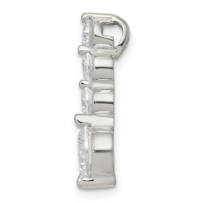 Sterlingsilber Poliert Zirkonia Anhänger
