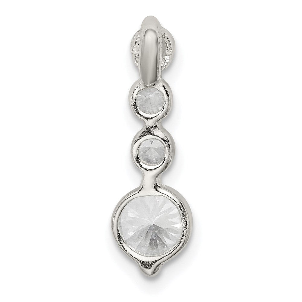Sterlingsilber Poliert Zirkonia Anhänger