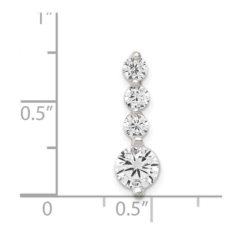 Sterlingsilber Poliert Zirkonia Anhänger
