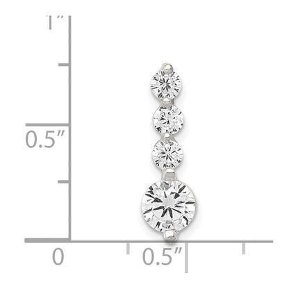Sterlingsilber Poliert Zirkonia Anhänger