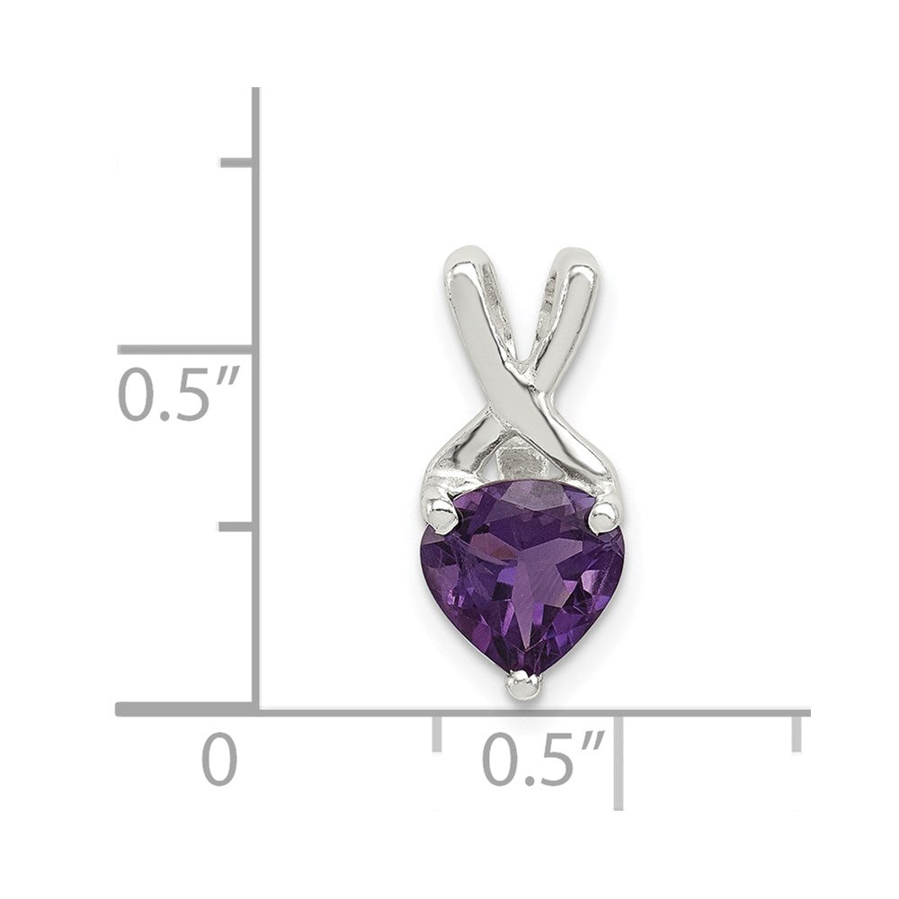 Sterlingsilber Rhodiniert Amethyst Fantasie Anhänger